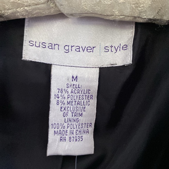 Susan Graver Style blazer sz M black multi- color fleck nwt - Picture 3 of 6